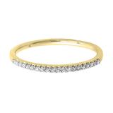 0.22 Carat (ctw) 14K Yellow Gold Round Cut White Cubic Zirconia Ladies Anniversary Wedding Stackable Band