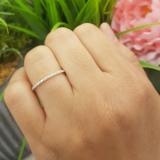 0.22 Carat (ctw) 14K Yellow Gold Round Cut White Cubic Zirconia Ladies Anniversary Wedding Stackable Band