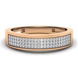 0.15 Carat (ctw) 10K Rose Gold Round Cut Diamond Ladies Anniversary Wedding Band