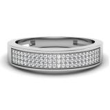 0.15 Carat (ctw) 10K White Gold Round Cut Diamond Ladies Anniversary Wedding Band