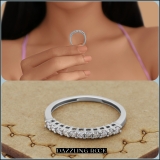 0.28 Carat (ctw) 10K White Gold Round White Diamond Ladies Anniversary Stackable Wedding Band 1/4 CT