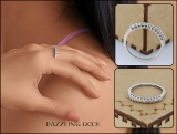 0.28 Carat (ctw) 10K White Gold Round White Diamond Ladies Anniversary Stackable Wedding Band 1/4 CT