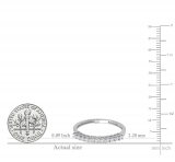 0.28 Carat (ctw) 14K White Gold Round White Diamond Ladies Anniversary Stackable Wedding Band 1/4 CT