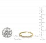 0.28 Carat (ctw) 14K Yellow Gold Round White Diamond Ladies Anniversary Stackable Wedding Band 1/4 CT