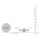 0.50 Carat (ctw) 10K White Gold Round Cut Diamond Ladies Swirl Split Shank Bridal Halo Engagement Ring 1/2 CT