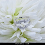 0.50 Carat (ctw) 10K White Gold Round Cut Diamond Ladies Anniversary Wedding Band Enhancer Guard Double Ring 1/2 CT