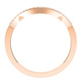 0.10 Carat (ctw) 14K Rose Gold Round Cut Diamond Ladies Stackable Anniversary Wedding Band 1/10 CT