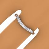 0.10 Carat (ctw) 14K White Gold Round Cut Diamond Ladies Stackable Anniversary Wedding Band 1/10 CT