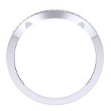 0.10 Carat (ctw) 18K White Gold Round Cut Diamond Ladies Stackable Anniversary Wedding Band 1/10 CT