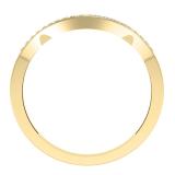 0.10 Carat (ctw) 18K Yellow Gold Round Cut Diamond Ladies Stackable Anniversary Wedding Band 1/10 CT