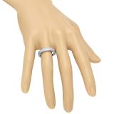 IGI CERTIFIED 0.50 Carat (ctw) 14K White Gold Round Cut Diamond Ladies Stackable Anniversary Wedding Band 1/2 CT