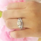 1.75 Carat (ctw) 14K White Gold Round White Diamond Ladies Vintage 3 Stone Bridal Engagement Ring Set 1 3/4 CT