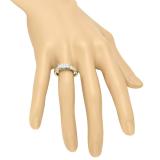 1.00 Carat (ctw) 14K Yellow Gold Princess Cut Diamond Ladies Bridal 3 Stone Engagement Ring 1 CT