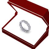 0.33 Carat (ctw) 10K White Gold Round Cut Diamond Ladies Bridal Anniversary Wedding Swirl Band 1/3 CT