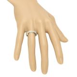 0.33 Carat (ctw) 10K Yellow Gold Round Cut Diamond Ladies Bridal Anniversary Wedding Swirl Band 1/3 CT