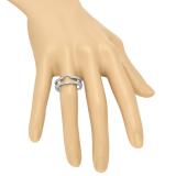 0.25 Carat (ctw) 10K White Gold Round Cut Diamond Ladies Anniversary Wedding Band Enhancer Guard Double Ring 1/4 CT
