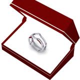 0.25 Carat (ctw) 10K White Gold Round Cut Diamond Ladies Anniversary Wedding Band Enhancer Guard Double Ring 1/4 CT