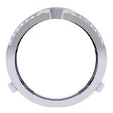 0.25 Carat (ctw) 14K White Gold Round Cut Diamond Ladies Anniversary Wedding Band Enhancer Guard Double Ring 1/4 CT