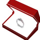 0.50 Carat (ctw) 10K White Gold Round Cut Diamond Ladies Bridal Bypass Swirl 3 Stone Engagement Ring 1/2 CT