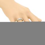 0.50 Carat (ctw) 14K Yellow Gold Round Cut Diamond Ladies Bridal Bypass Swirl 3 Stone Engagement Ring 1/2 CT