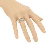 0.40 Carat (ctw) 14K Yellow Gold Round Cut Diamond Ladies Anniversary Wedding Enhancer Guard Double Ring