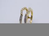 0.50 Carat (ctw) 10K Yellow Gold Round Cut Diamond Ladies Anniversary Wedding Band 5 Stone Enhancer Guard Double Ring 1/2 CT