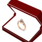 0.45 Carat (ctw) 10K Rose Gold Round Cut Diamond Ladies Twisted Split Shank Bridal Engagement Ring 1/2 CT
