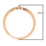 0.03 Carat (ctw) 10K Rose Gold Round Cut Diamond Ladies Bridal Bypass Solitaire Promise Ring