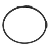 0.08 Carat (ctw) Black Rhodium Plated Sterling Silver Round Cut Black Diamond Ladies Infinity Loop Bangle Bracelet