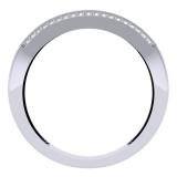 0.50 Carat (ctw) 14K White Gold Round Blue Sapphire & White Diamond Ladies Anniversary Wedding Band 1/2 CT