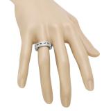 0.50 Carat (ctw) 14K White Gold Round Blue Sapphire & White Diamond Ladies Anniversary Wedding Band 1/2 CT