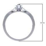 0.30 Carat (ctw) 10K White Gold Marquise & Round Cut Diamond Ladies Bridal Vintage Style Engagement Ring 1/3 CT