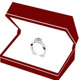 0.50 Carat (ctw) 10K White Gold Princess & Round Diamond Ladies Halo Style Bridal Engagement Ring 1/2 CT