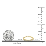 0.60 Carat (ctw) 14K Yellow Gold Princess & Baguette Cut Diamond Ladies Anniversary Wedding Band Stackable Ring