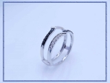 0.33 Carat (ctw) 10K White Gold Round Black & White Diamond Ladies Anniversary Wedding Enhancer Guard Double Ring 1/3 CT