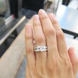 1.00 Carat (ctw) 14k White Gold Round Diamond Ladies Bridal Engagement Ring Set With Matching Band 1 CT