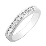 0.35 Carat (ctw) Round White Diamond Ladies Wedding Stackable Ring Band 1/3 CT 14K White Gold