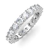 2.10 Carat (ctw) 14K White Gold Round Diamond Ladies Eternity Anniversary Stackable Ring Wedding Band