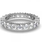 2.10 Carat (ctw) 14K White Gold Round Diamond Ladies Eternity Anniversary Stackable Ring Wedding Band