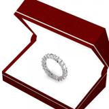 2.10 Carat (ctw) 14K White Gold Round Diamond Ladies Eternity Anniversary Stackable Ring Wedding Band