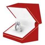 2.00 Carat (ctw) 14k White Gold Princess & Round Diamond Ladies Bridal 3 Stone Engagement Ring 2 CT