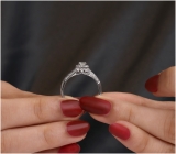 0.40 Carat (ctw) 14k White Gold Round Diamond Ladies Engagement Halo Style Split Shank Bridal Ring