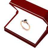 0.50 Carat (ctw) 10K Rose Gold Oval Cut Black & Round White Diamond Ladies Halo Bridal Engagement Ring 1/2 CT