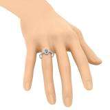 0.50 Carat (ctw) 14K White Gold Oval Cut Black & Round White Diamond Ladies Halo Bridal Engagement Ring 1/2 CT