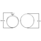 0.30 Carat (ctw) Sterling Silver Round Cut Diamond Men & Women's Engagement Ring Trio Bridal Set 1/3 CT