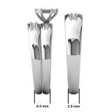 0.30 Carat (ctw) Sterling Silver Round Cut Diamond Men & Women's Engagement Ring Trio Bridal Set 1/3 CT