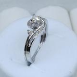 0.50 Carat (ctw) 10K White Gold Round Diamond Ladies Swirl Bridal Engagement Ring Matching Band Set 1/2 CT