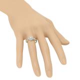 0.55 Carat (ctw) 14K Yellow Gold Round Cut Diamond Ladies Swirl Bridal Halo Engagement Ring 1/2 CT