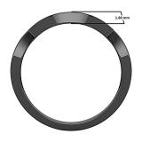 0.17 Carat (ctw) Round Diamond Ladies Contour Wedding Band Black Rhodium Plated 10K White Gold