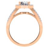 0.33 Carat (ctw) 10K Rose Gold Round Diamond Ladies Split Shank Bridal Semi Mount Engagement Ring 1/3 CT (No Center Stone)